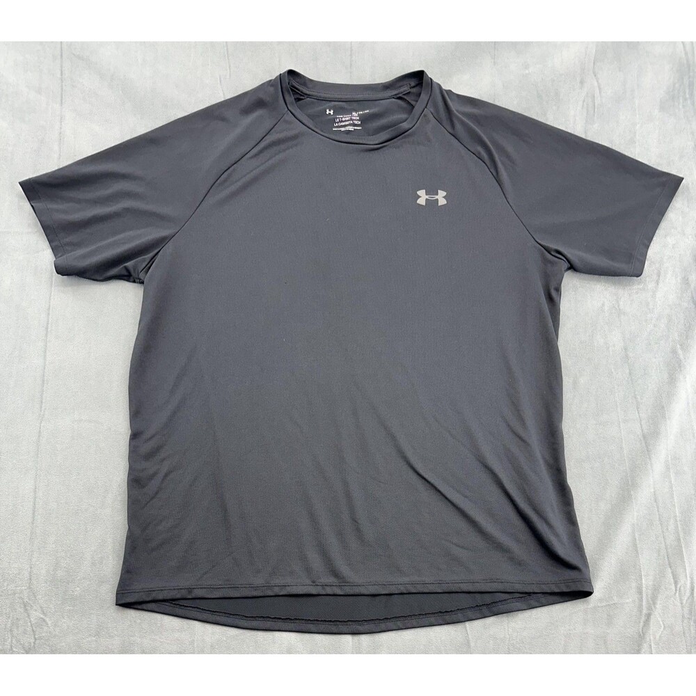 Under Armour Shirt Mens XL Black Tech Tee Performance Athletic Crewneck 1326413